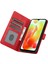 Xiaomi Redmi A3 Cep Telefonu Kılıfları Için Manyetik Toka Deri Stand Kapağı-Kırmızı (Yurt Dışından) 2