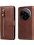 Xiaomi 14 Ultra Kılıf Buzağı Doku Fermuar Cüzdan Pu Deri Koruyucu Telefon Kapağı-Kahverengi (Yurt Dışından) 1