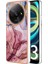 Xiaomi Poco C61 4g Galvanik Kılıf Mermer Desen 2.0mm Tpu Telefon Kapağı-Gül Altın Için (Yurt Dışından) 1