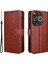 Xiaomi Poco F6 5g Kılıf Bilek Kayışı Crazy Horse Doku Manyetik Toka Telefon Kapağı-Kahverengi (Yurt Dışından) 1