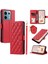 Xiaomi Redmi Note 13 5g Cüzdan Telefon Kılıfı Standı Pu Deri Kapak Çevirin-Kırmızı (Yurt Dışından) 1