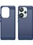Xiaomi Poco F6 5g Kılıf Karbon Fiber Doku Darbeye Dayanıklı Fırçalanmış Tpu Telefon Kapağı-Mavi (Yurt Dışından) 5