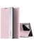 Xiaomi 14 Kılıf Nano Adsorpsiyon Pu Deri Standlı Telefon Kapağı-Pembe (Yurt Dışından) 1