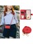 Xiaomi 14 Pro Kılıf Eşkenar Dörtgen Izgara Standı Telefon Kılıfı ile Crossbody Kordon-Kırmızı (Yurt Dışından) 4