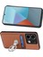 C1-9 Xiaomi Redmi Için Not 13 Pro 5g Kickstand Kılıf Karbon Fiber Doku Deri + Tpu + Pc Telefon Kapağı-Kahverengi (Yurt Dışından) 5