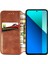 Xiaomi Redmi Note 13 4g Cüzdan Kapağı Baskılı Eşkenar Dörtgen Deri Telefon Kılıfı-Kahverengi (Yurt Dışından) 4
