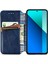 Xiaomi Redmi Note 13 4g Cüzdan Kapağı Baskılı Eşkenar Dörtgen Deri Telefon Kılıfı-Mavi (Yurt Dışından) 4