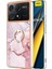Xiaomi Poco X6 Pro 5g Mermer Desenli Telefon Kılıfı Için Kickstand-Gül Altın 005 (Yurt Dışından) 1