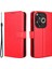 Xiaomi Poco F6 5g Kılıf Bilek Kayışı Crazy Horse Doku Manyetik Toka Telefon Kapağı-Kırmızı (Yurt Dışından) 1