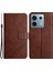 Xiaomi Redmi Note 13 Pro 5g Deri Kılıf Cüzdan Standı Flip Telefon Kapağı-Kahverengi (Yurt Dışından) 1