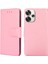 Xiaomi Poco F6 5g Kılıf Darbeye Dayanıklı Deri Flip Folio Telefon Kapağı-Pembe (Yurt Dışından) 1