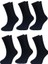 Alessa Socks Bambu Çorap Burun Dikişsiz Garson Boy 38-40 6 Çift Düz Siyah Renk 1