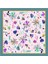 Çiçek Desen Pembe Soft Fular 70X70 cm Kare 3