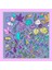 Çiçek Desen Mor Soft Fular 70X70 cm Kare 2
