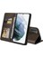 Samsung Galaxy S21 Kickstand Premium Deri Üç Kart Için Flip Case (Yurt Dışından) 5