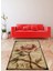 Love Yazılı Gül Desen Yıkanabilir Kaymaz Taban Leke Tutmaz Salon Halısı 1