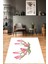 Beyaz Zemin Minimalist Yıkanabilir Kaymaz Taban Leke Tutmaz Salon Halısı 1