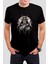 Lord Samurai Baskılı Siyah Unisex Tişört C515 1