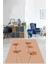 Sade Şık Minimal Gelincik Desenli Yıkanabilir Kaymaz Taban Leke Tutmaz Salon Halısı 2