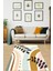 Bohem Minimalist Yaprak Desenli Yıkanabilir Kaymaz Taban Leke Tutmaz Salon Halısı 1