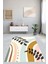 Bohem Minimalist Yaprak Desenli Yıkanabilir Kaymaz Taban Leke Tutmaz Salon Halısı 2