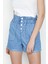 Kadın Beli Lastikli Denim Şort 1
