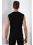 Erkek Tişört Sıfır Kol Sıfır Yaka Kolsuz Atlet %100 Pamuk Siyah - S 2