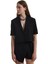 Kısa Kol Crop Blazer Ceket Siyah 3