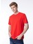 Bisiklet Yaka Desenli Kırmızı Erkek T-Shirt F3GI00K8HM0-G5Q4 1