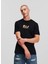Yuvarlak Yaka Baskılı Siyah Kadın T-Shirt 240J1701 1