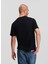 Yuvarlak Yaka Baskılı Siyah Kadın T-Shirt 240J1701 3