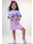 Kız Çocuk Minnie Baskı ve Üzeri Tül Fiyonk Detaylı Tişört Ekose Desen Etekli Takım 1