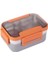 Okfis Vagonlife Bento 1200 ml Lunchbox 2 Katlı Yeni Nesil Sefer Tası Turuncu 5