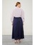 Lacivert Beli Lastikli Saten Etek 5