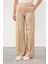 Pudra Belli Lastikli Çizgi Detay Pantolon 1