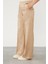 Pudra Belli Lastikli Çizgi Detay Pantolon 2