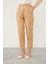 Camel Keten Kumaş Havuç Pantolon 1