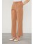 Camel Plise Detaylı Kumaş Pantolon 4