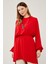Kırmızı Belli Kendinden Büzgülü Tunik 3