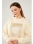 Bej Varak Baskılı Sweatshirt 4