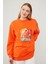 Oranj Pul Işlemeli Baskılı Sweatshirt 3