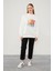 Ekru Pul Işlemeli Baskılı Sweatshirt 1