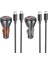 NZ12C Graceful PD60W 2 Type-C Girişli Araç Çakmaklık Hızlı Şarj Aleti + Type-C To Type-C Kablo 3