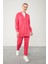 Fuşya Düğme Kapama Pantolonlu Hırka Takım 3