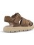 Galler Deri Tek Cırtlı Unisex Çocuk Sandalet Kum Rengi 3