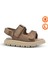 Archie Çift Cırtlı Deri Unisex Çocuk Sandalet Kum Rengi 1