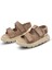 Archie Çift Cırtlı Deri Unisex Çocuk Sandalet Kum Rengi 5