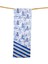 Ev Desenli Mavi Twill Üçgen Fular 26X135 cm 1