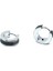 Siyah - Gümüş Renk Yuvarlak Unisex Küpe EAR21 2