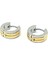 Gümüş Renk - Altın Renk Yuvarlak Unisex Küpe EAR22 1